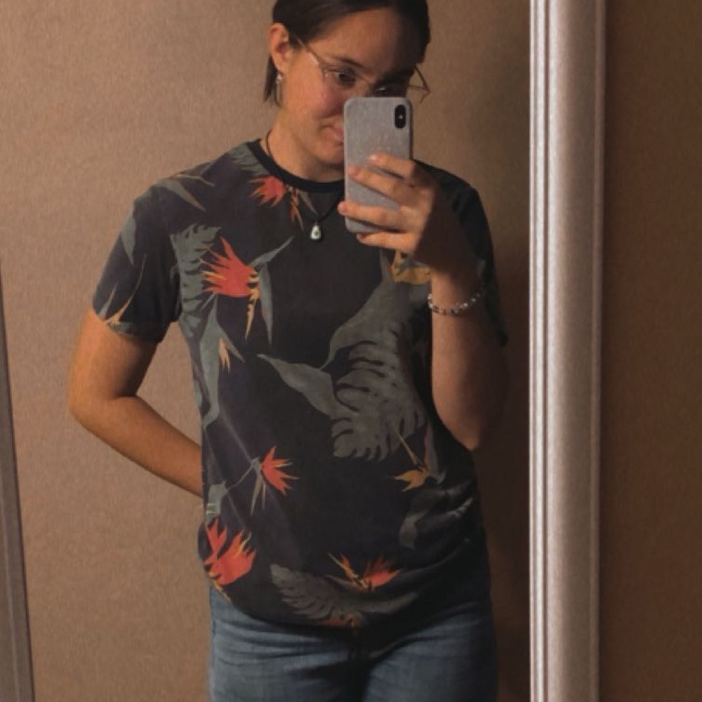 Aeropostale Plant Pattern Tee